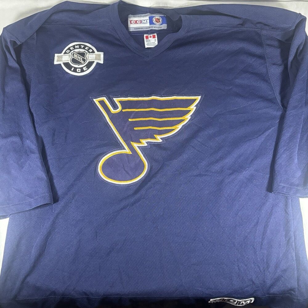 CCM St. Louis Blues NHL Jersey Adult XL Navy Center Ice